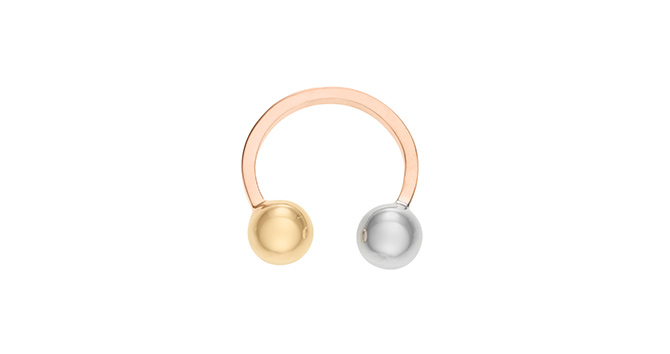 Perlen-Ring mit zwei bunten Perlen von Sophie Bille Brahe