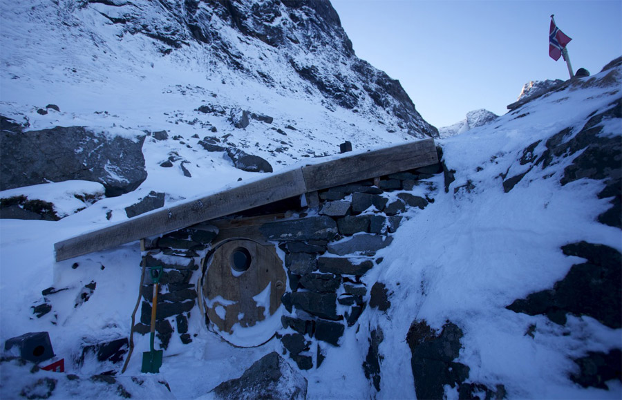 Winterfeste Hütte in Norwegen